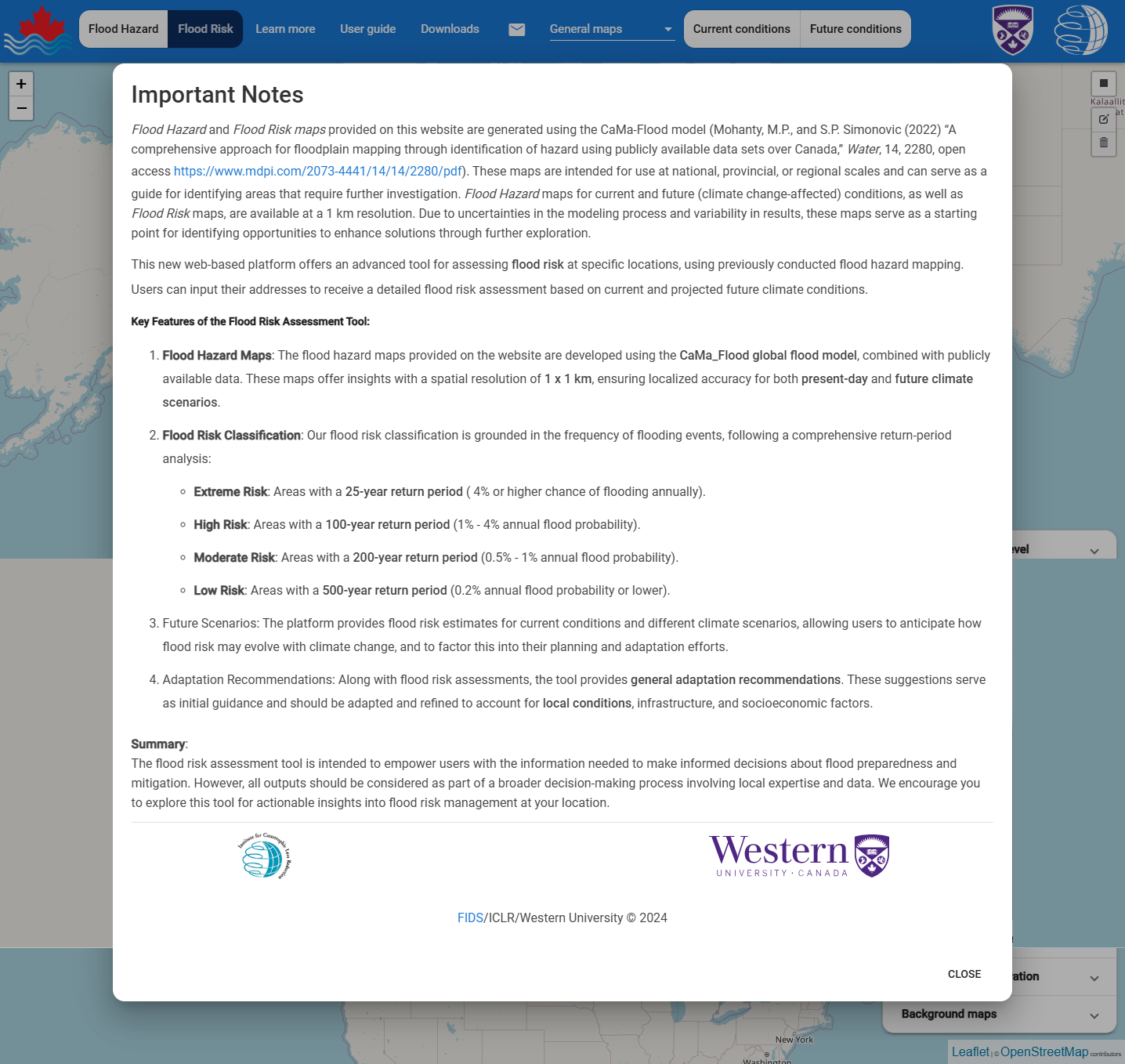 Flood Risk Disclaimer